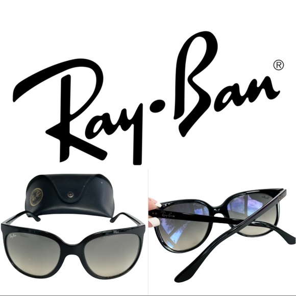 Tory Burch Accessories - EUC Ray-Ban Black Non-RX 4126 Sunglasses, Microfiber Cloth & Faux Leather Case